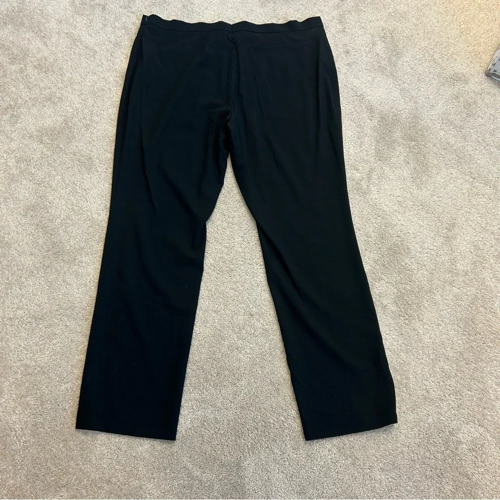 Akris Punto black wool trouser dress pants Sz 16 career professional business